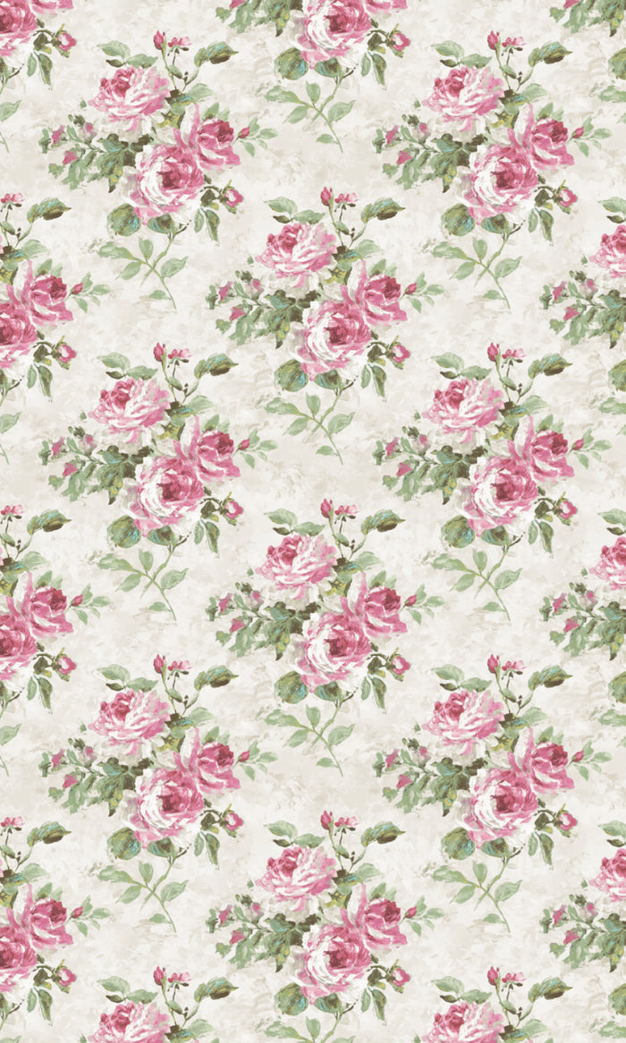 Floral Dimout Pinch Pleat, Rod Pocket, Eyelet Curtains (Pink/ White/ Green)
