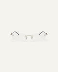 Face shot of Bonnie Clyde Lisp optical frames in dark brown.