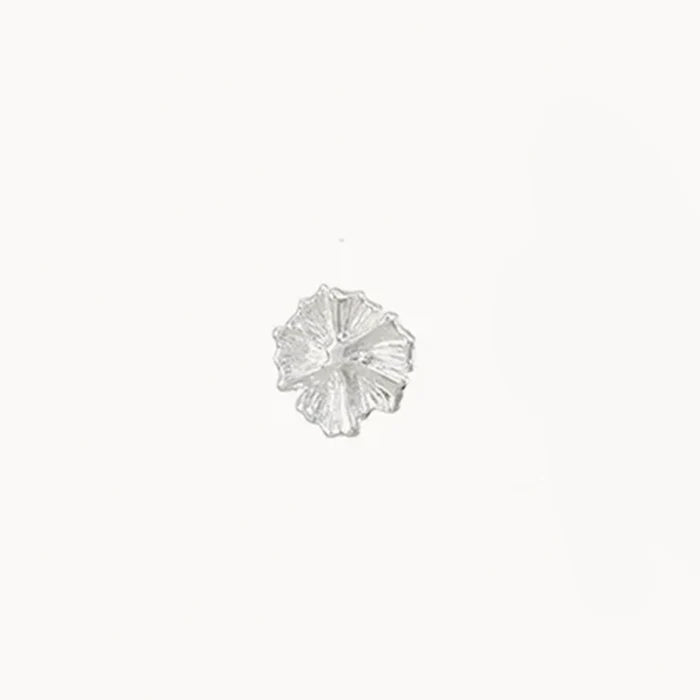 Little Wildflower Earrings in sterling silver, alternate angle detail view