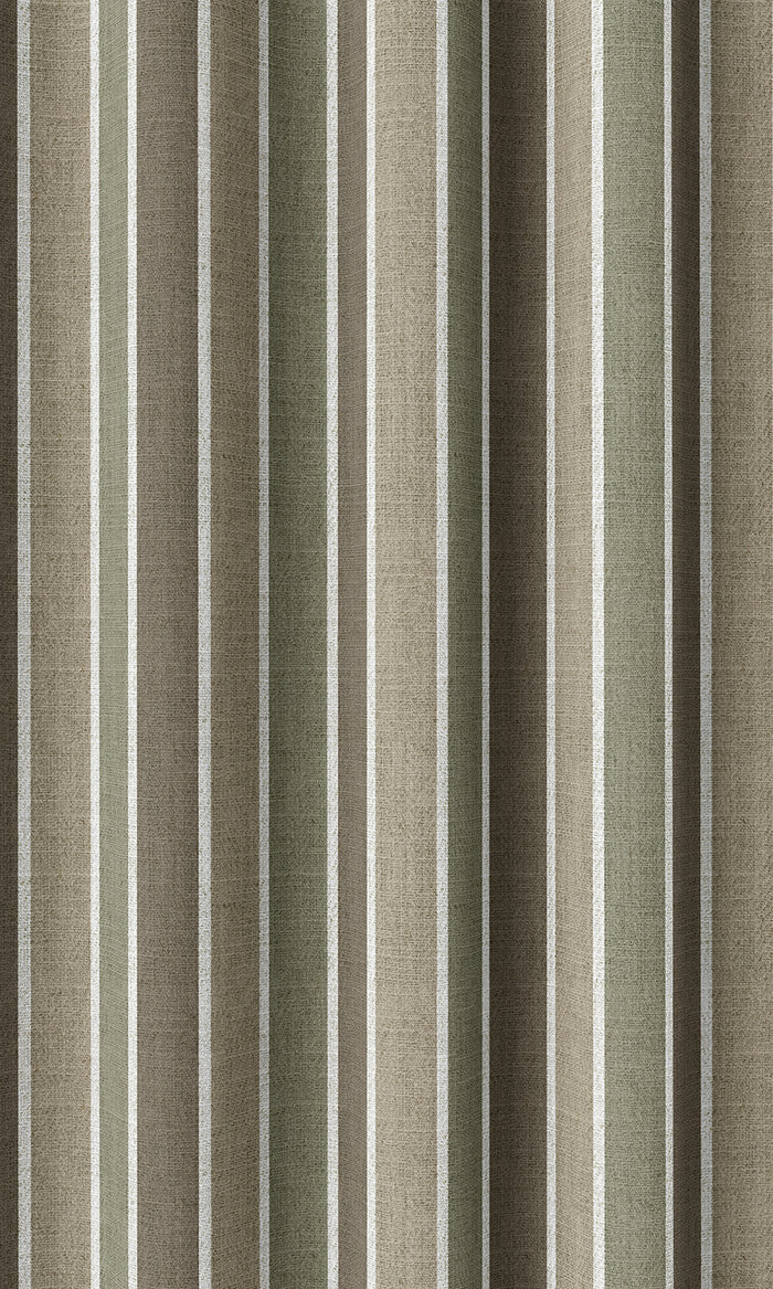 Striped Drapes (Olive Green/ Brown/ Beige)