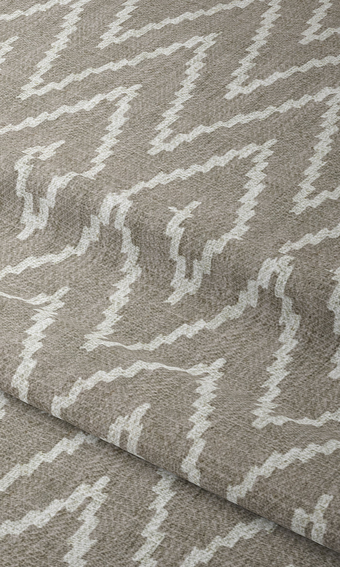 Chevron Print Curtains for Living, Bedroom, Kitchen, Bathroom (Grey/ White)