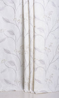 Floral Embroidery Home Décor Fabric By the Metre (White/ Cream)