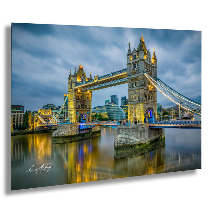 London Tower Bridge Print – Sunset Skyline Cityscape Wall Art Decor