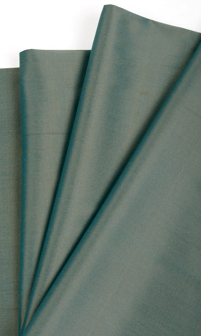 Shantung Silk Fabric Material By the Metre (Turquoise Blue)