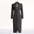 Long-Line Midriff Cutout Suit Coat