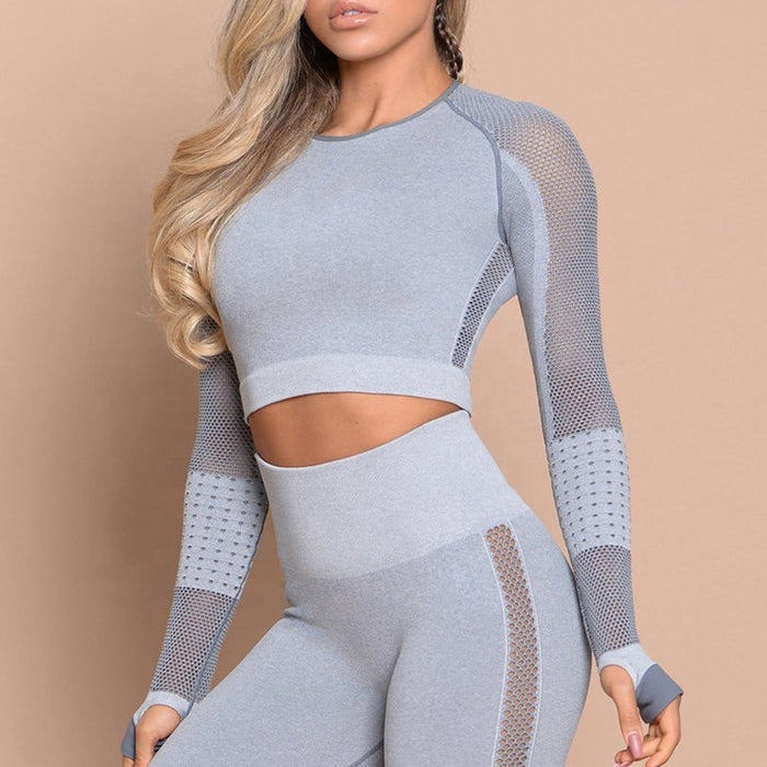 Long Sleeve Breathable Yoga Fitness Top