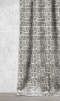 Modern Print Curtains (Black/ Ivory)