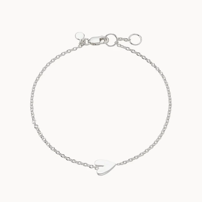 Lovely Heart Bracelet Silver in sterling silver