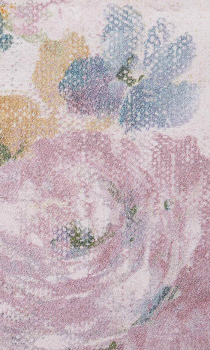 Floral Pinch Pleat, Rod Pocket, Eyelet Curtains (Pink/ Lilac/ Blue/ White)