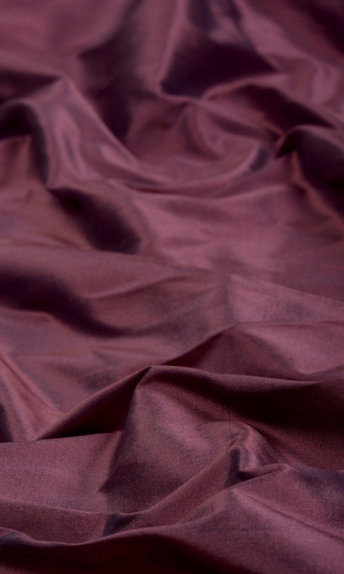 Shantung Silk Home Textile Fabric Material By the Metre (Wine Purple)