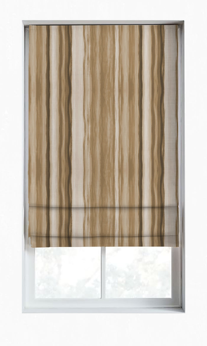 Room Darkening Striped Drapes (Brown/ Beige)