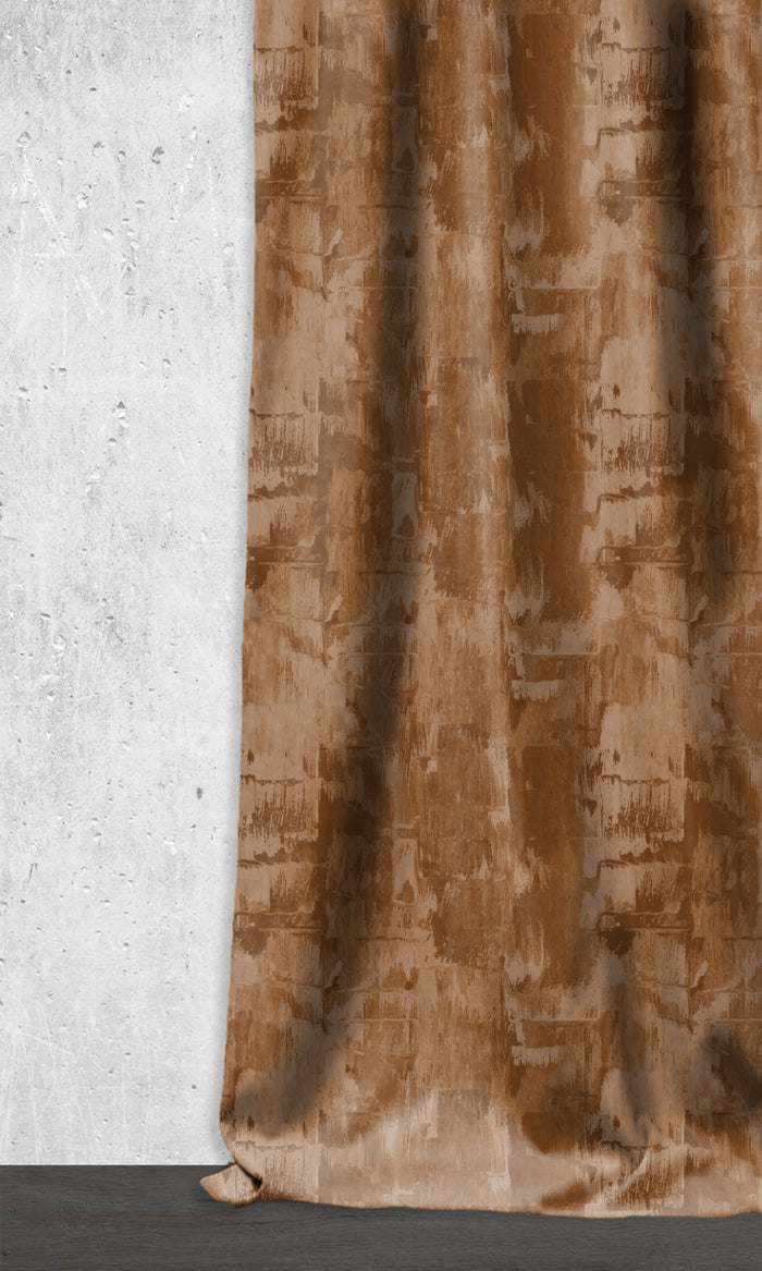 Room Darkening Striped Drapery for Living, Bedroom, Kitchen, Bathroom (Brown)
