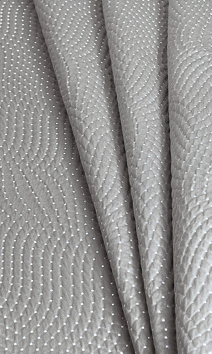 Silk-Blend Curtain Panels (Grey)