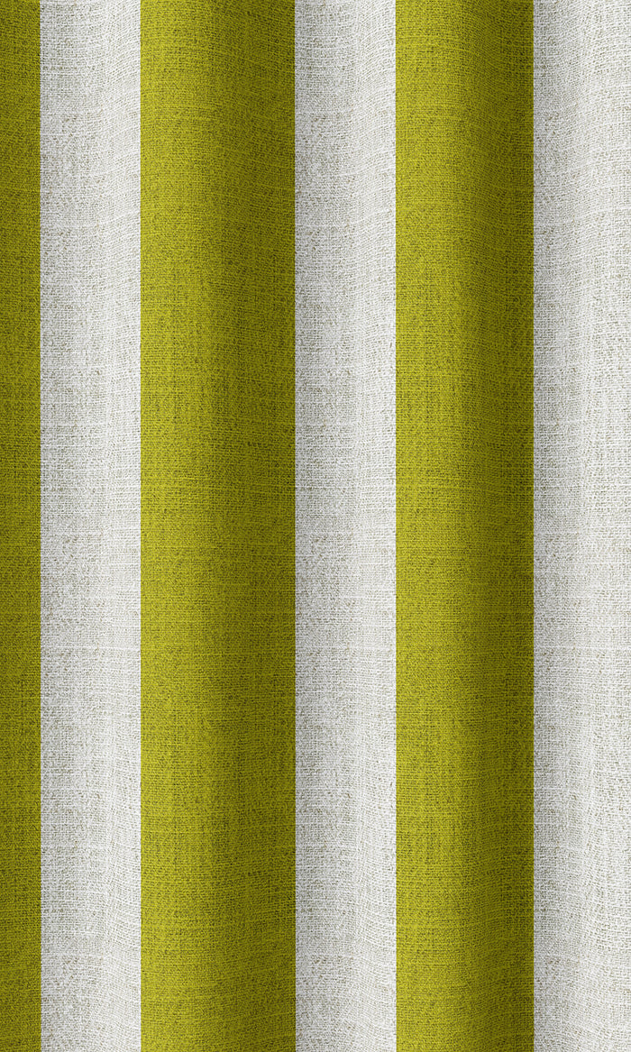 Striped Curtains (Apple Green)