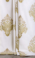 Damask Patterned  Home Décor Fabric By the Metre (Ivory/ Beige/ Brown)