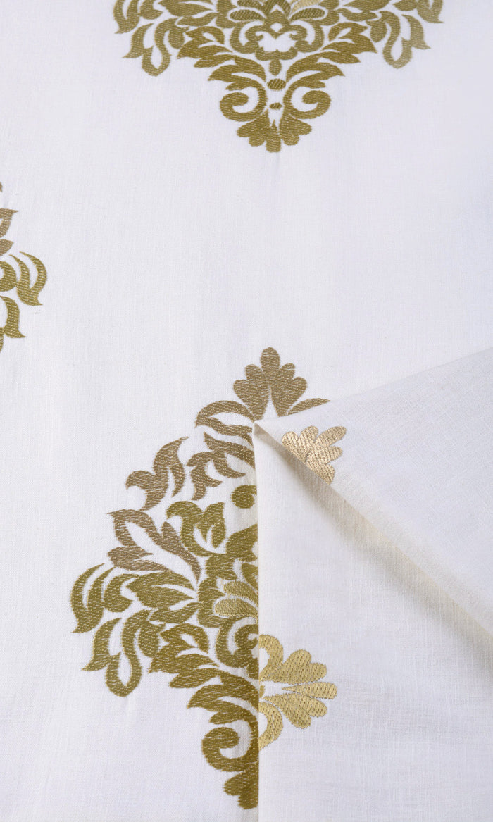 Damask Patterned  Any Size Style Curtains (Ivory/ Beige/ Brown)