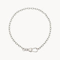 Magic Maker Charm Collector Clasp Silver Chain Bracelet in sterling silver with brilliant diamonds