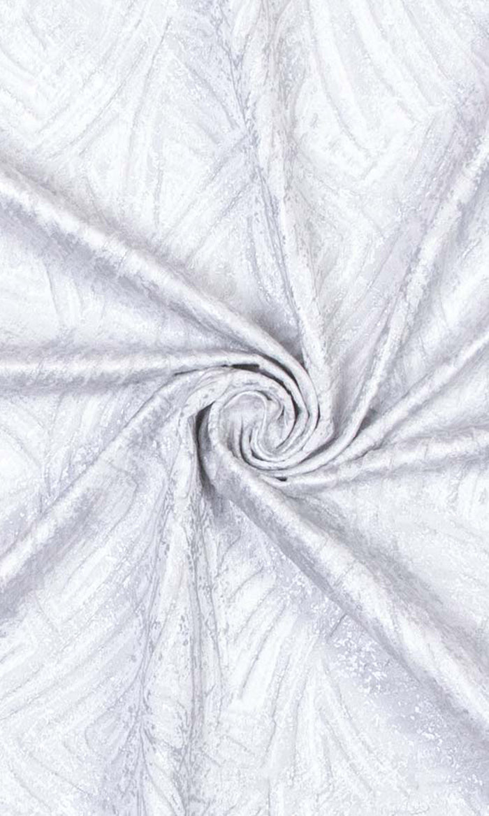 Self-Patterned Poly-Cotton Fabric Material By the Metre (White)