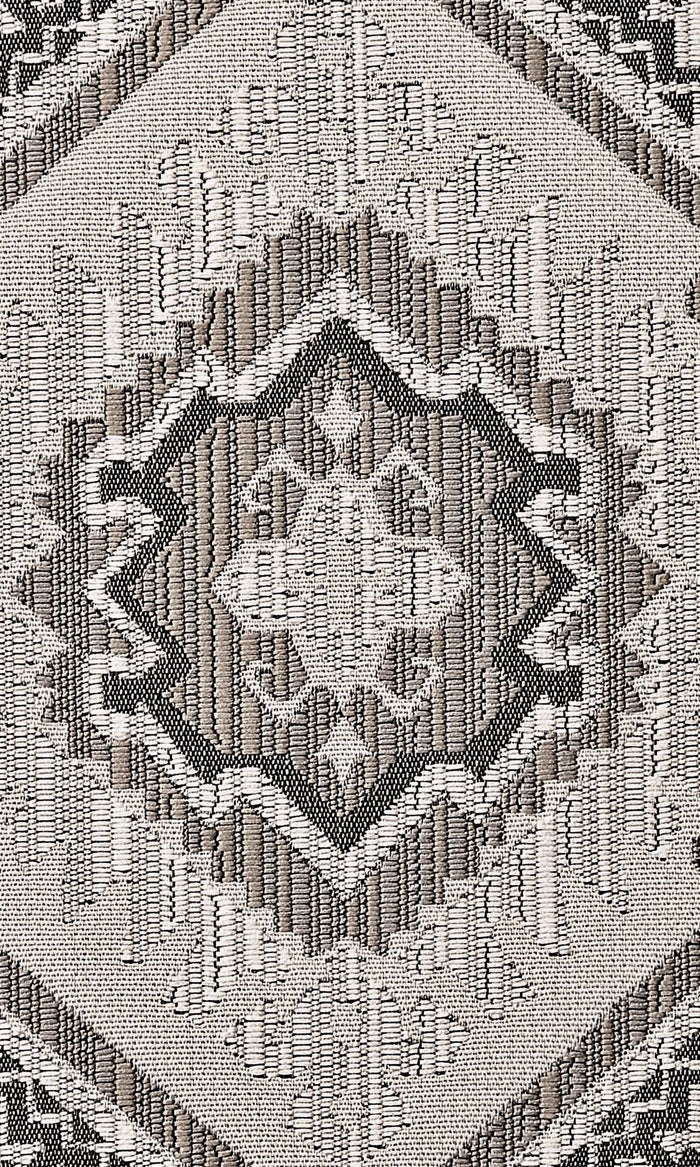 Aztec Print Home Textile Fabric Material By the Metre (Deep Beige/ Charcoal)