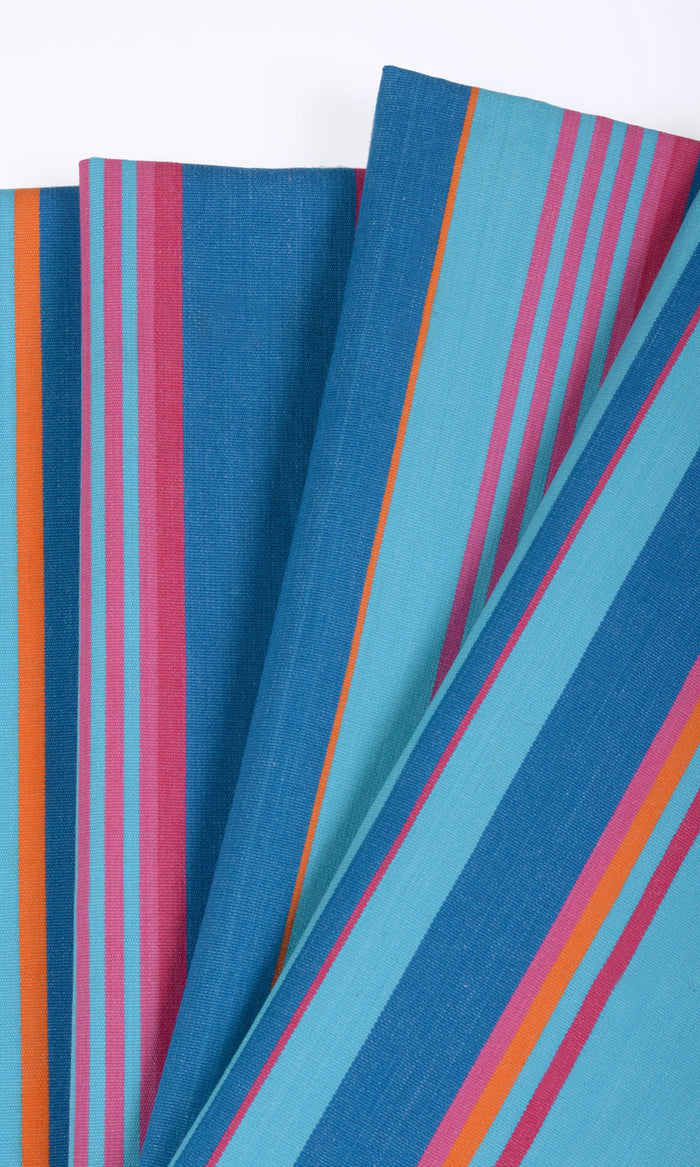 Cotton Pinch Pleat, Rod Pocket, Eyelet Curtains (Blue)