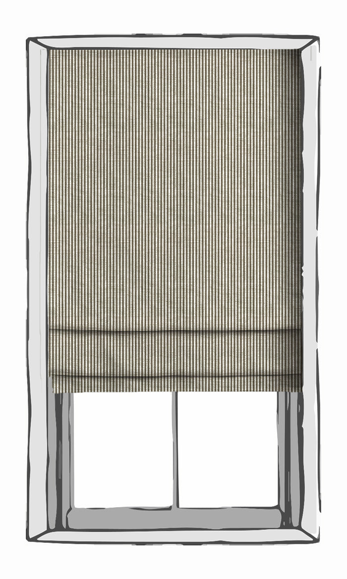 Striped Print Curtains (Brown/ White) Extra Long Short Wide