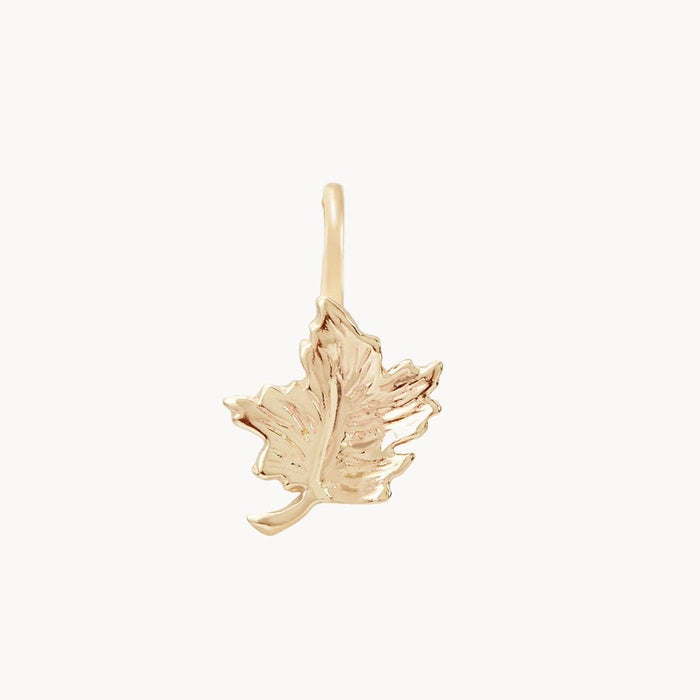 Maple Leaf Charm in 10k yellow gold