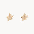 Maple Leaf Earring in 14k yellow gold