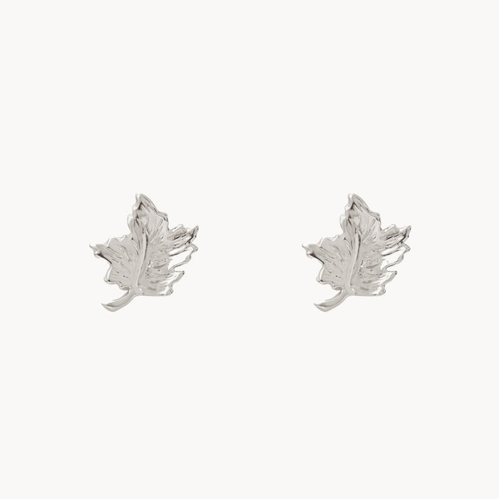 Maple Leaf Earring in sterling silver
