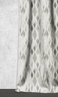 Ikat-Style Drapes (Eggshell White/ Pewter Grey)