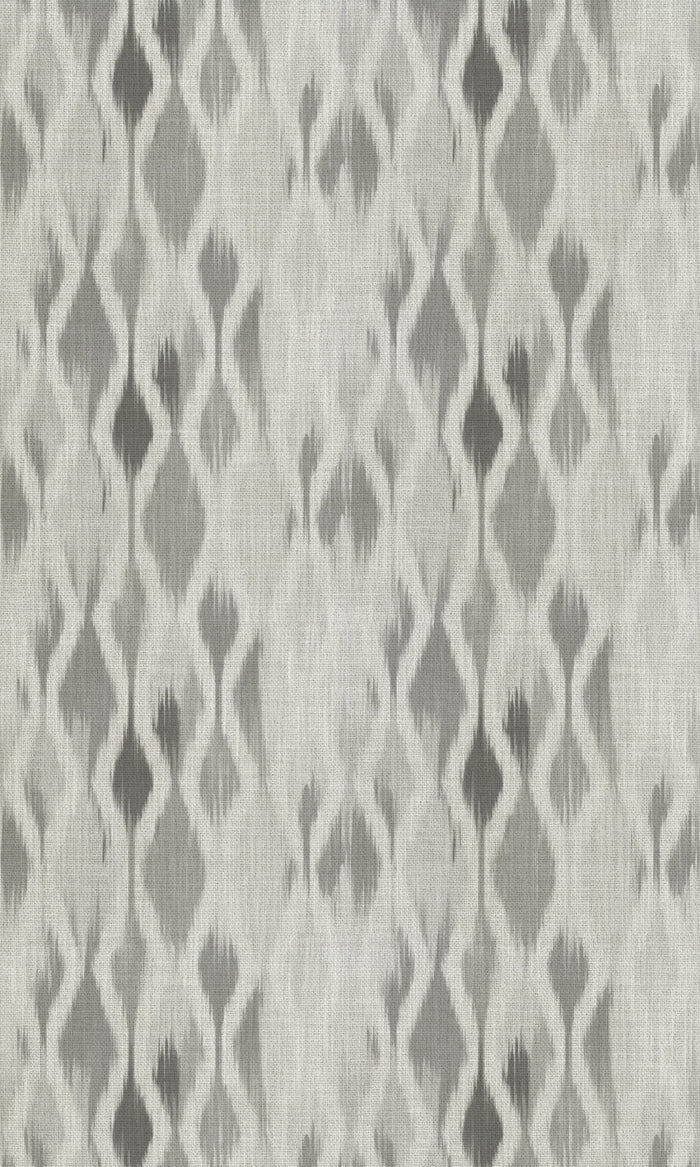 Ikat-Style Drapes (Eggshell White/ Pewter Grey) Extra Long Short Wide