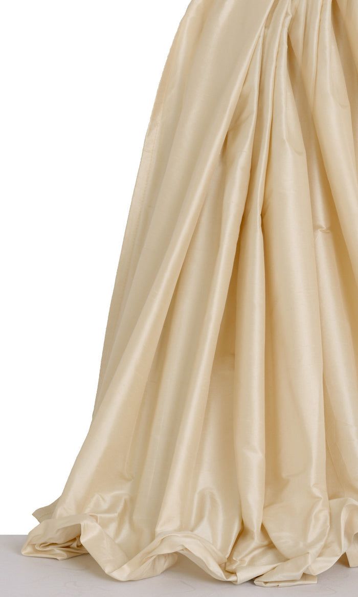 Shantung Silk Window Treatments Fabric By the Metre (Pale Beige)