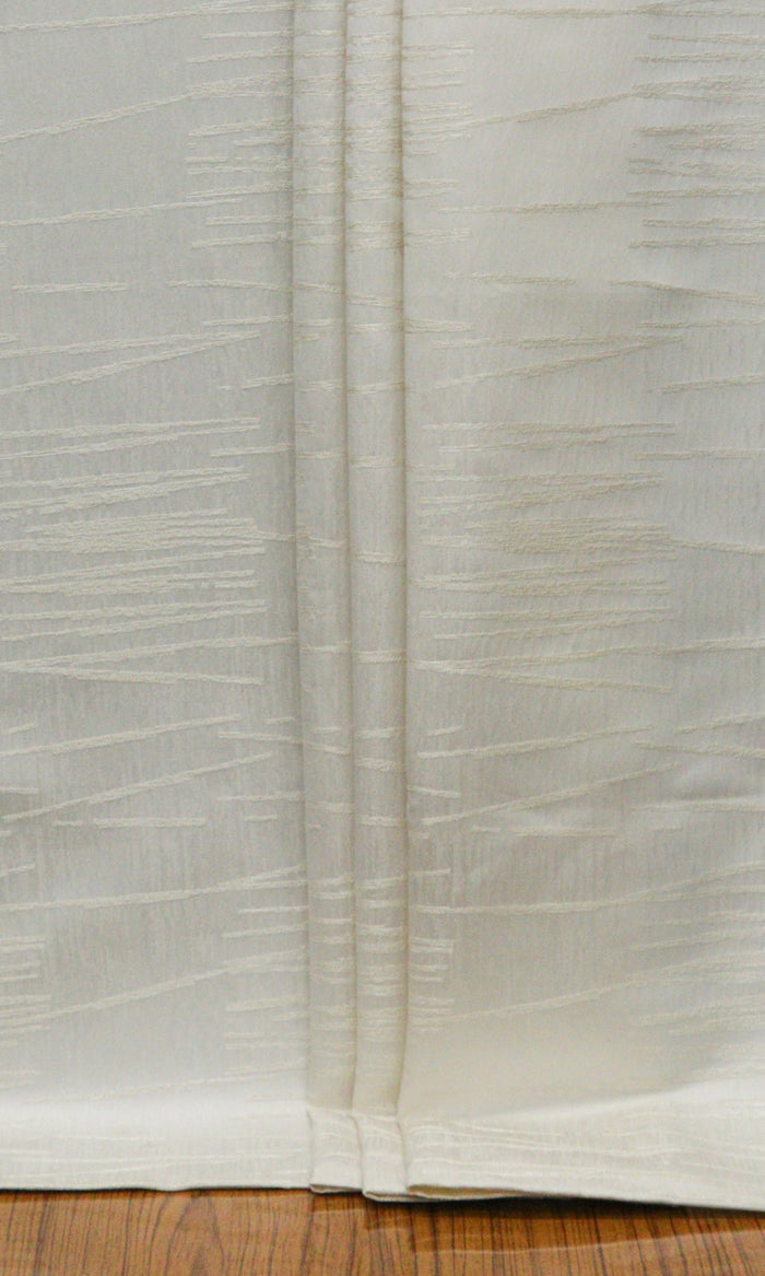 Abstract Patterned Home Textile Fabric Material By the Metre (Ivory/ Pale Beige)