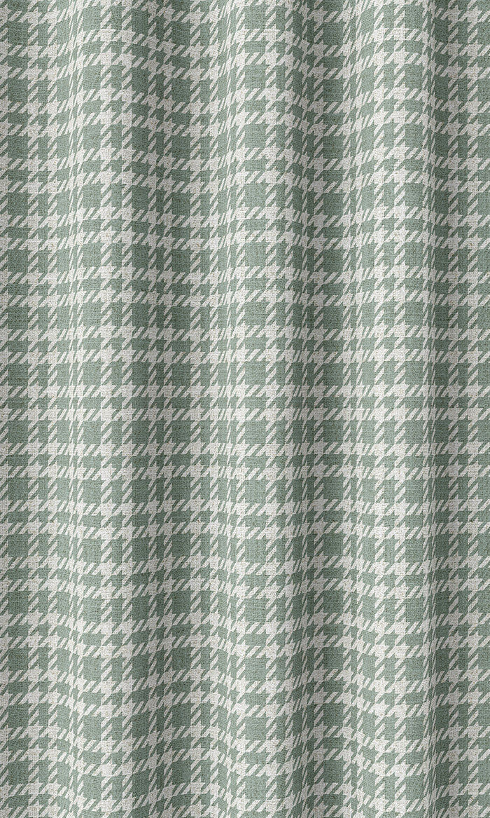 Checkered Drapes (Duck Egg Blue)