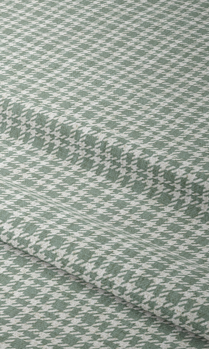 Checkered Drapes for Living, Bedroom, Kitchen, Bathroom (Duck Egg Blue)