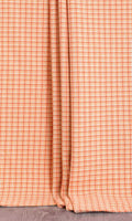Basketweave Cotton Drapes (Orange/ Candy Red)
