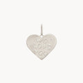ménage à trois small heart charm - sterling silver, brilliant diamond