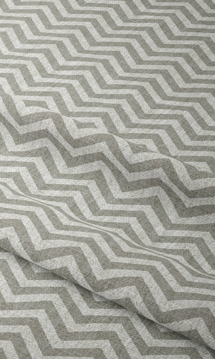 Chevron Print Curtains for Living, Bedroom, Kitchen, Bathroom (Grey/ White)