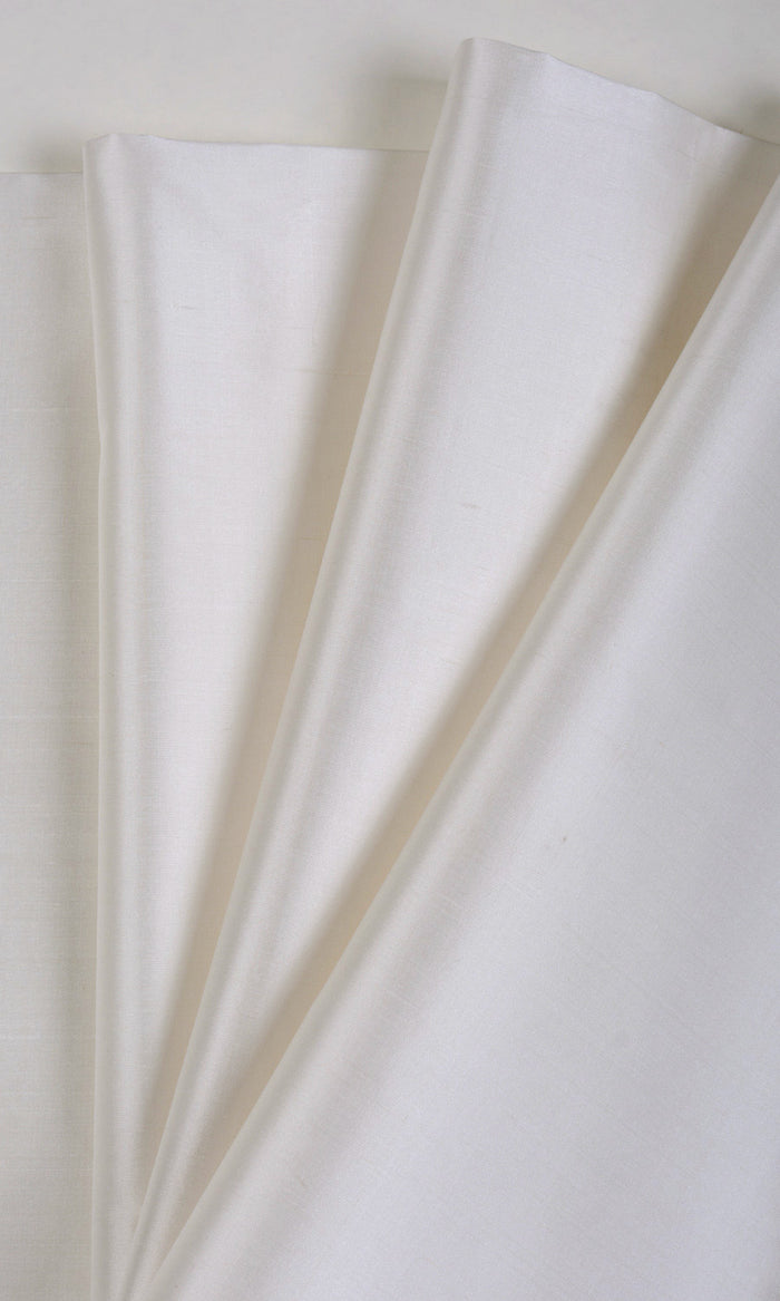 Shantung Silk Curtains (White/ Ivory) Extra Long Short Wide
