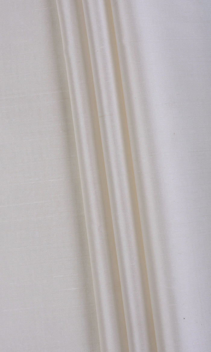 Shantung Silk Any Size Style Curtains (White/ Ivory)