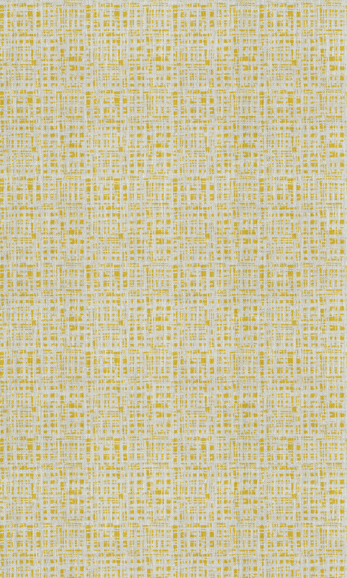 Abstract Print Fabric Material By the Metre (Eggshell White/ Yellow)