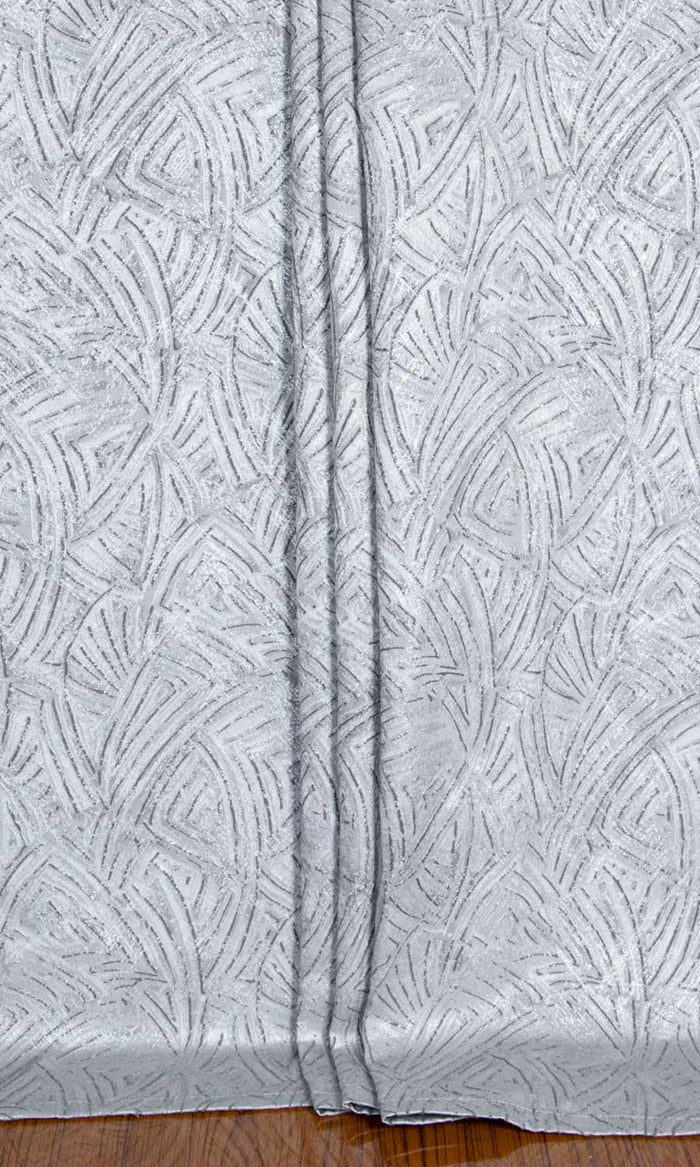 Self-Patterned Poly-Cotton Home Textile Fabric Material By the Metre (Steel Grey)