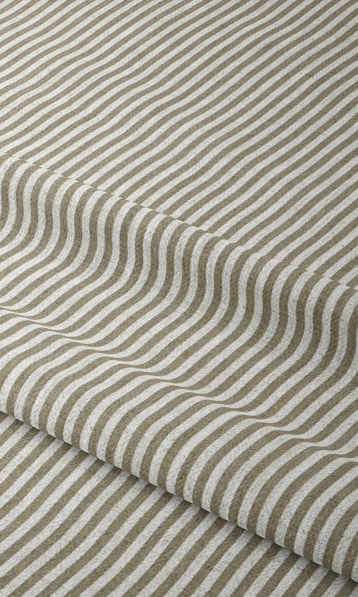 Modern Geometric Patterned Home Textile Fabric Material By the Metre (Green-Beige)