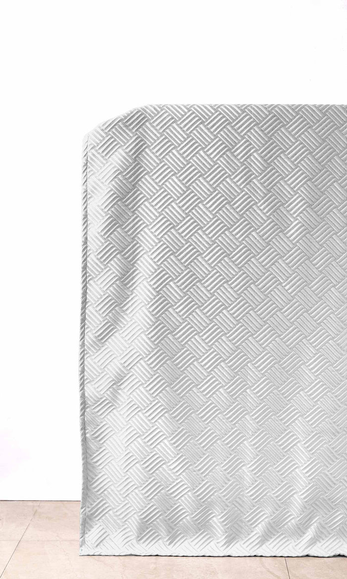 Silk Blend Window Treatments Fabric By the Metre (Cotton White)