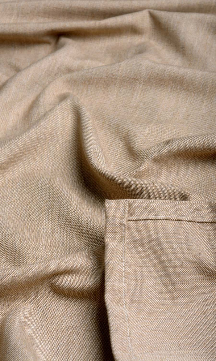 Plain Linen Texture Fabric By the Metre for Curtains & Drapes (Cinnamon Brown)
