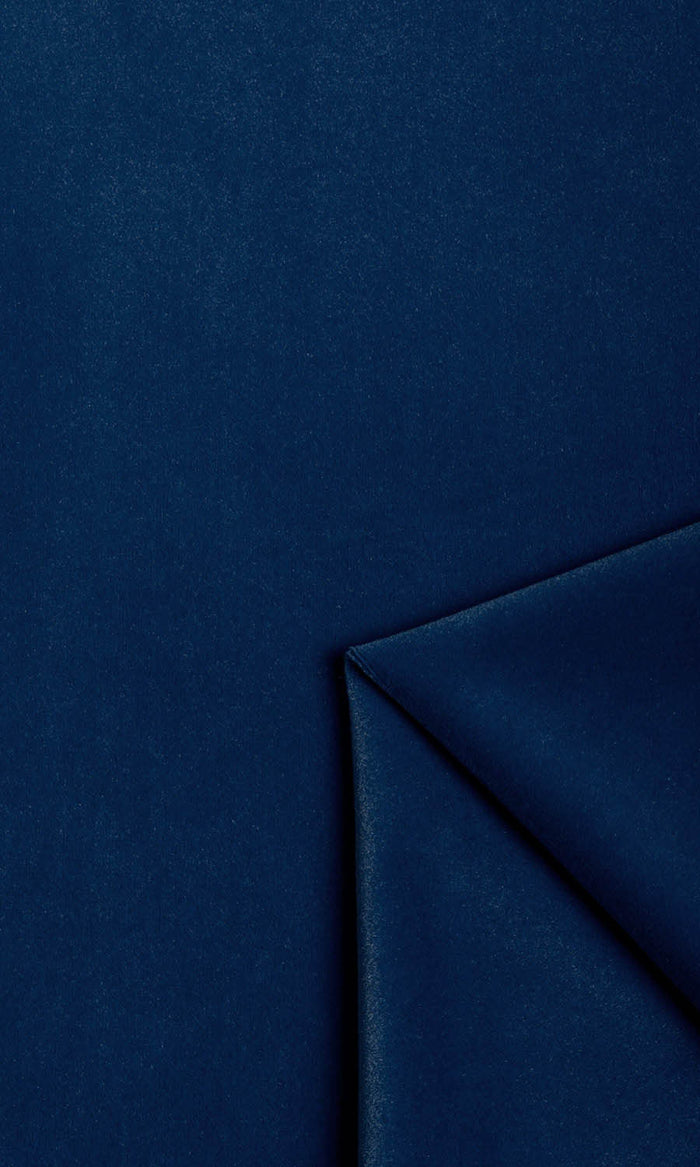 Velvet Window Treatments Fabric By the Metre (Navy Blue)