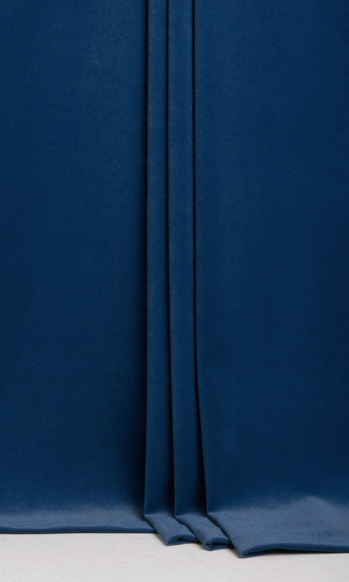 Velvet Home Textile Fabric Material By the Metre (Navy Blue)