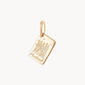 Montreal Postcard Charm in 10k yellow gold with diamond