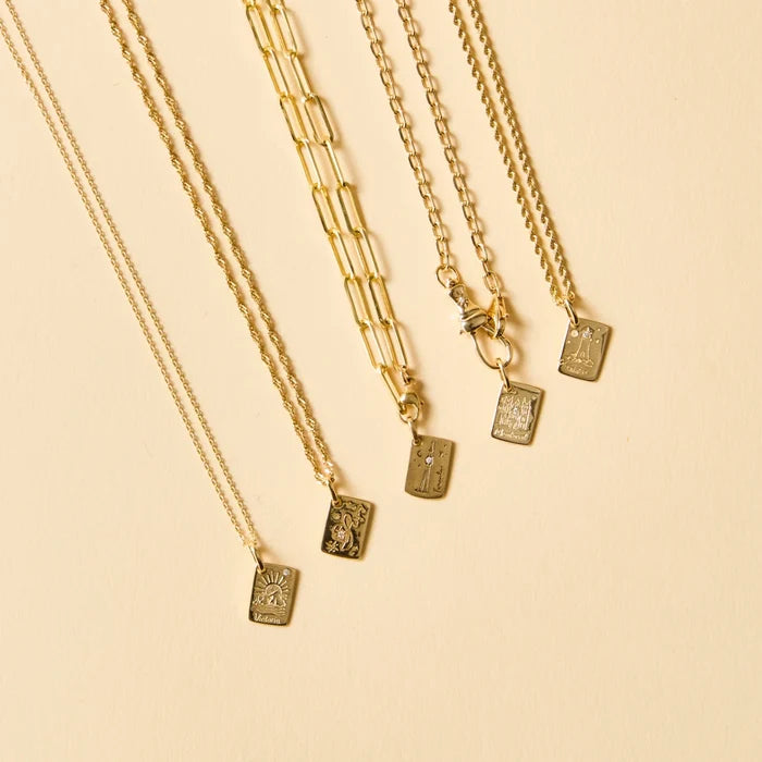 Montreal Postcard Charm in 10k yellow gold with diamond, alternate angle detail view 3