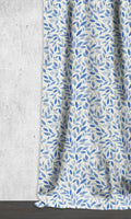 Botanical Print Curtains (Eggshell White/ Blue)