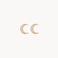 Moonlight Crescent Earring in 14k yellow gold